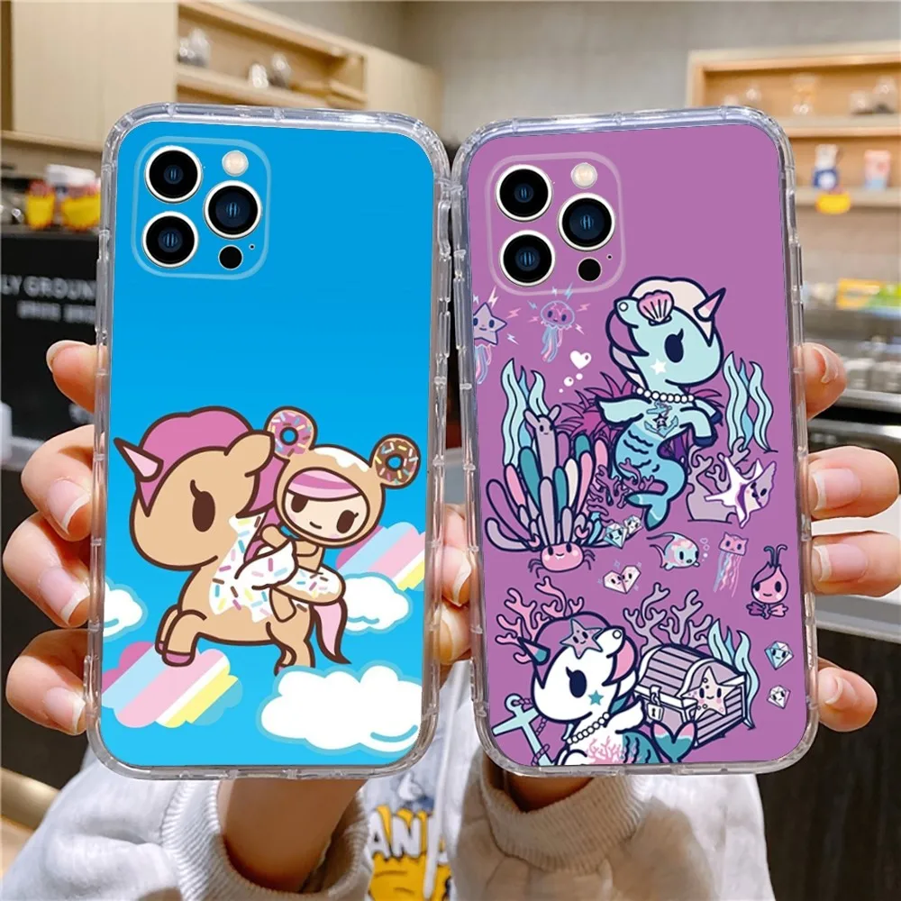 Cute T-Tokidokis Unicorn Phone Case For iPhone Apple 15,14,13,12,Mini,11,Pro,Max,Plus,X,XR,XS,8,SE,2020,Plus Transparent Cover