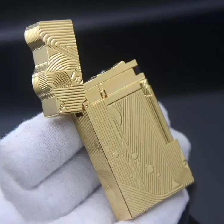 Golden Sleeping Mermaid Pattern Retro Brass Lighter New Classic Sound Exquisite Men's Gift Fire Man Series