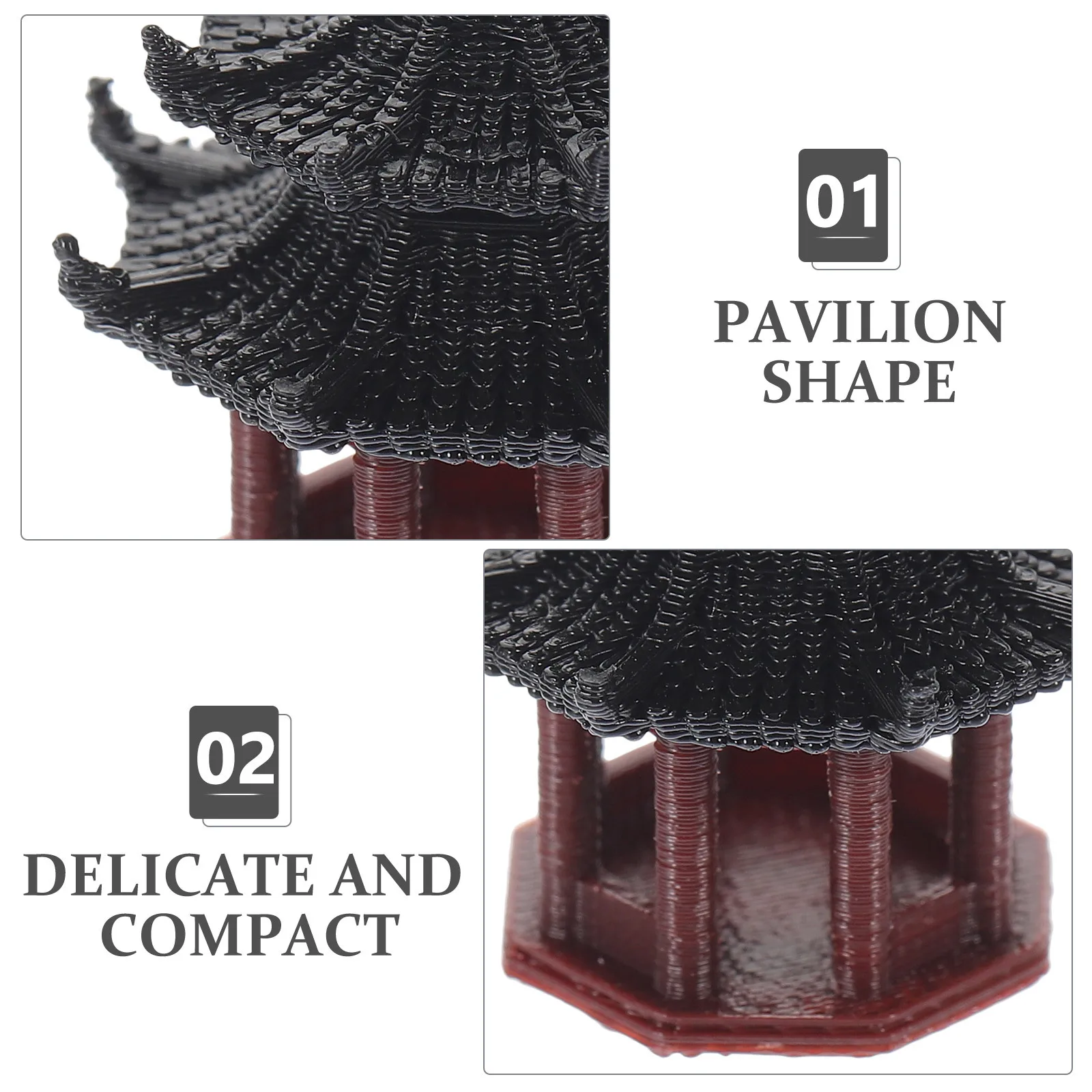 

Micro Landscape Ornament Aquarium Decorations Fish Tank Landscaping Aquatic Gazebo Pavilion Mini Statue Simulation Pagoda