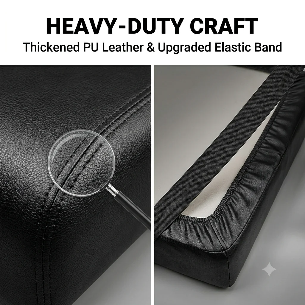 Premium RV Dinette Cushion Covers Waterproof PU Leather Camper Seat Cover Stretch Loveseat Sofa Slipcover for Travel Trailer