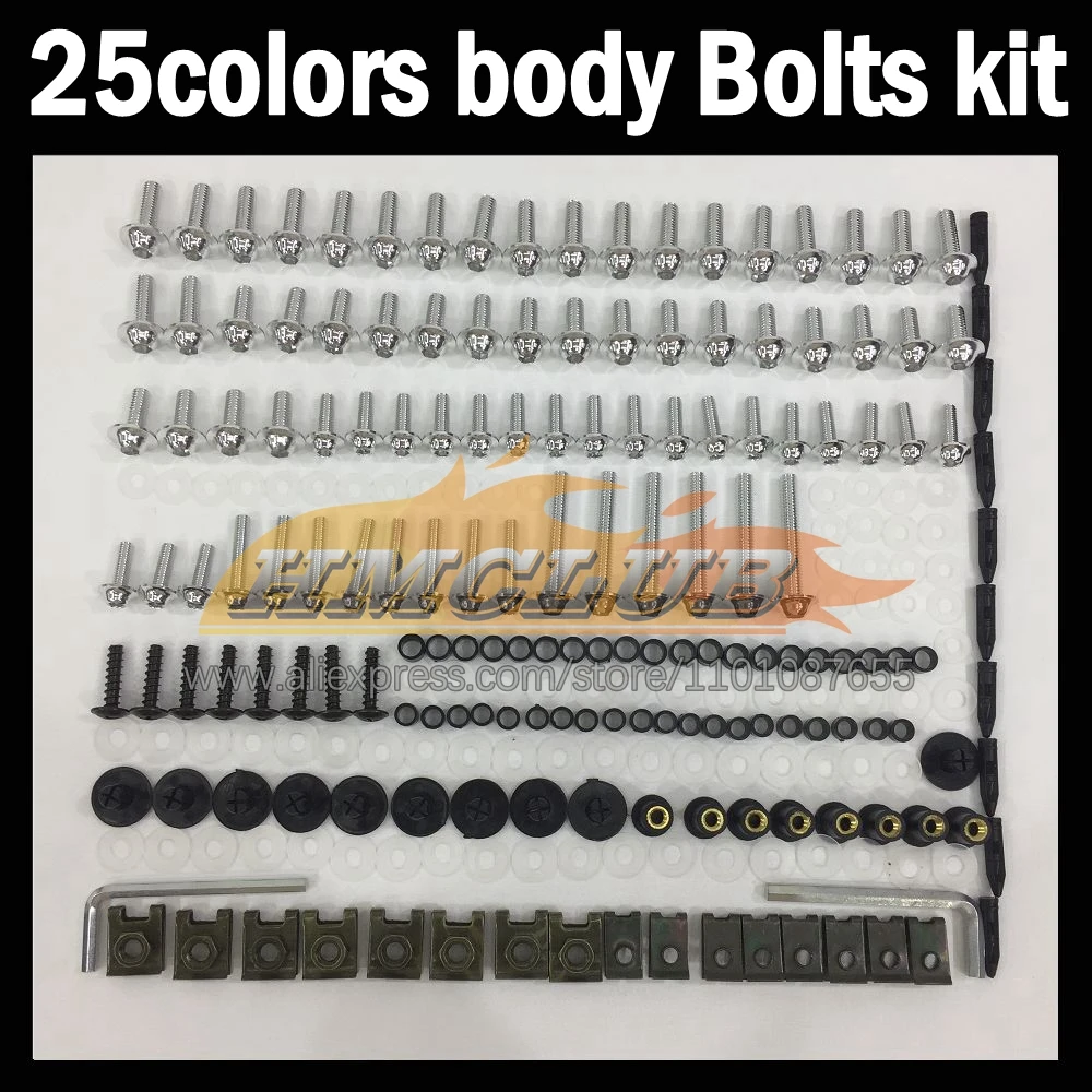 268ps Full Screws Kit Body bolt For KAWASAKI NINJA ZXR 250 ZXR250 1991 1992 1993 94 1995 1996 1997 1998 Fairing bolts screw NutS