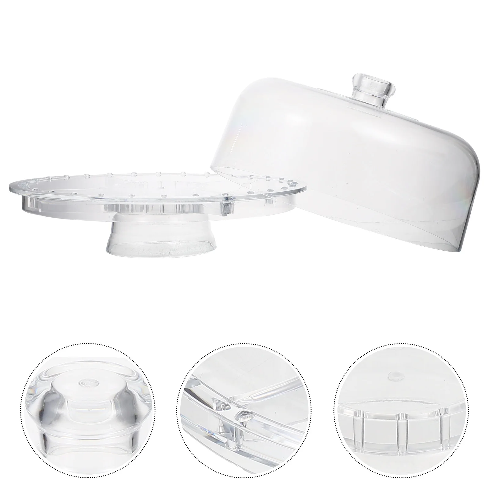 

Fruit Tray Dessert Display Cake Stand with Lid Server Stands Cover Holder Plate Dish