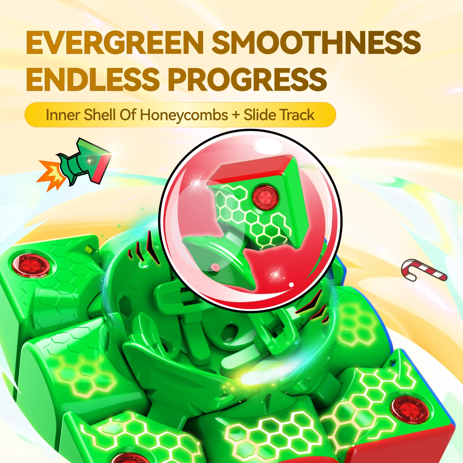 GAN356 Me edición limitada de Navidad 3x3x3 cubo sin pegatinas rompecabezas mágico regalos para niños Fidget juguetes profesionales