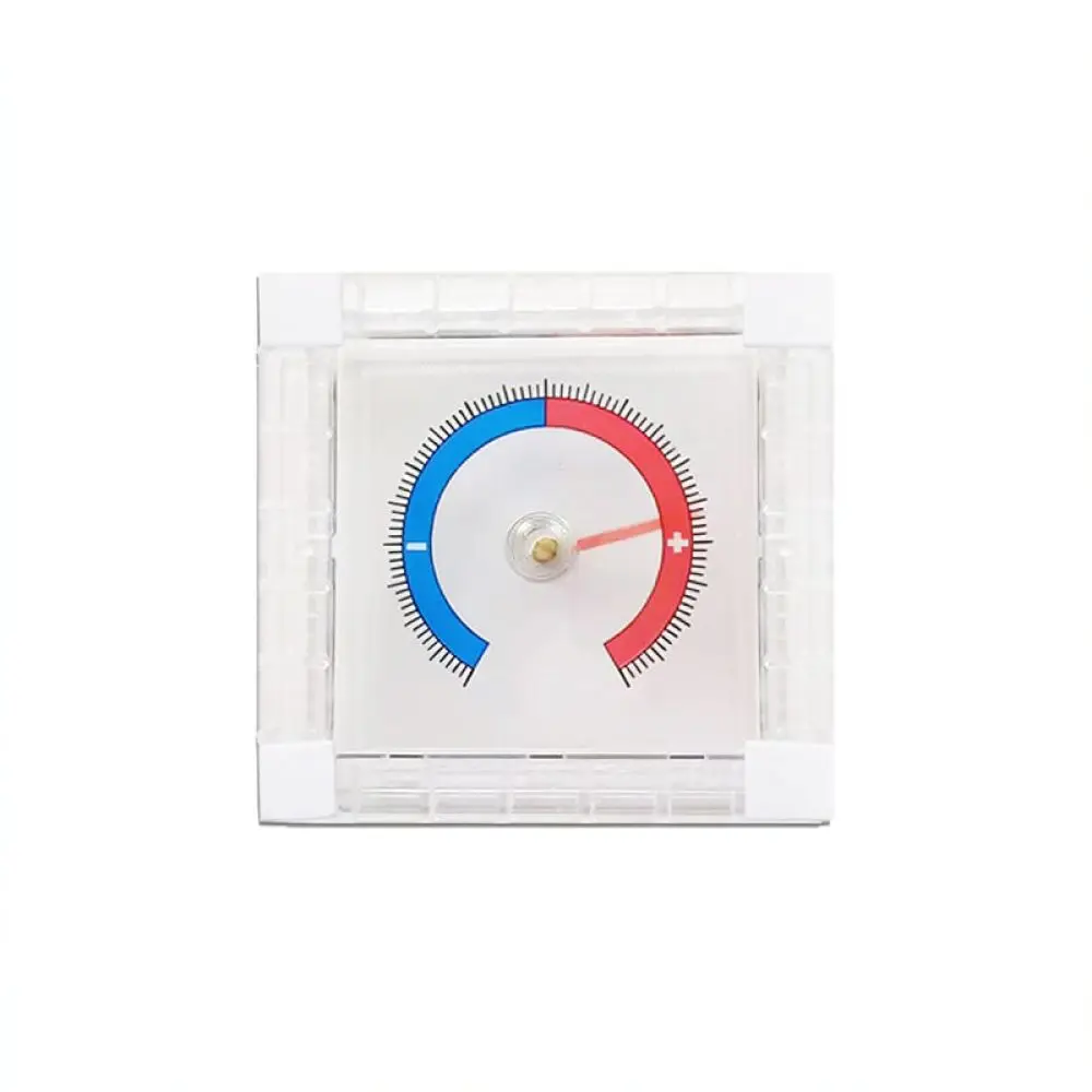 Portable Analog Pointer Square Window Door Weather Gauge For Outdoor Garden Patio Temperature Monitoring