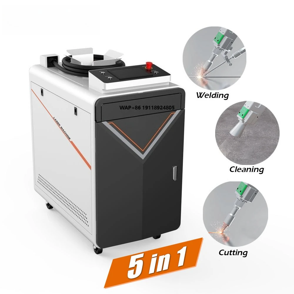 Portable 5-in-1 Metal Welding & Cutting Machine Handheld Fiber Optic Equipment Brand New Condition