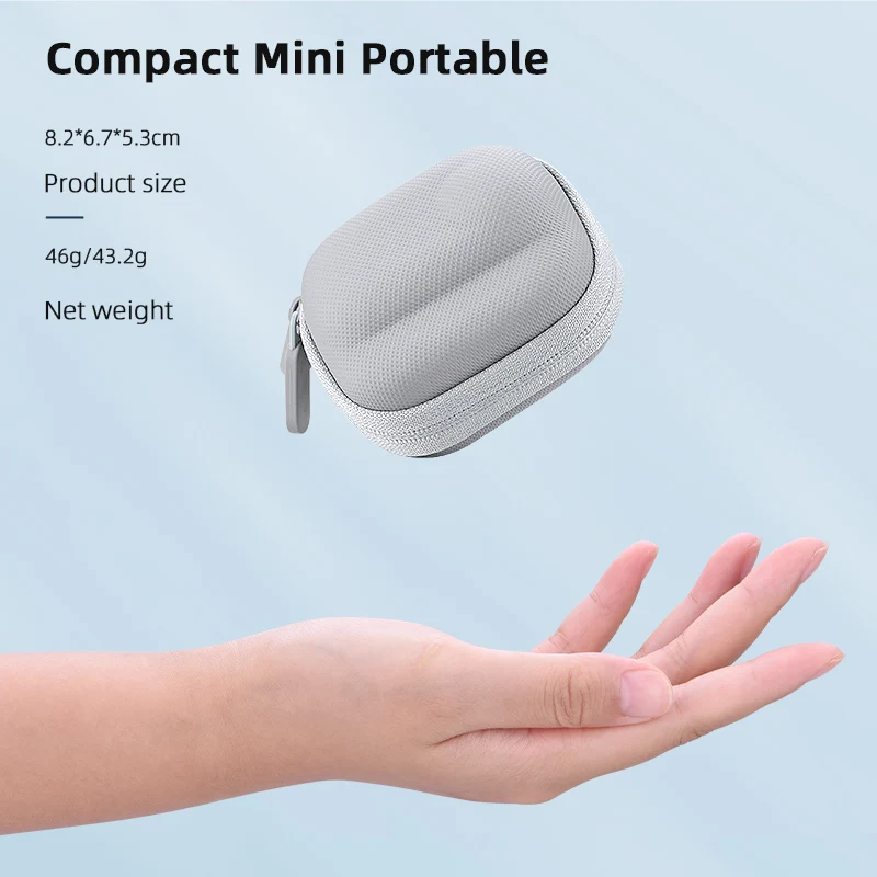 Brdrc mini aufbewahrung tasche für insta360 go 3/go 3s kleine trage tasche reise tragbare tasche mit karabiner action kamera zubehör – Detail 6