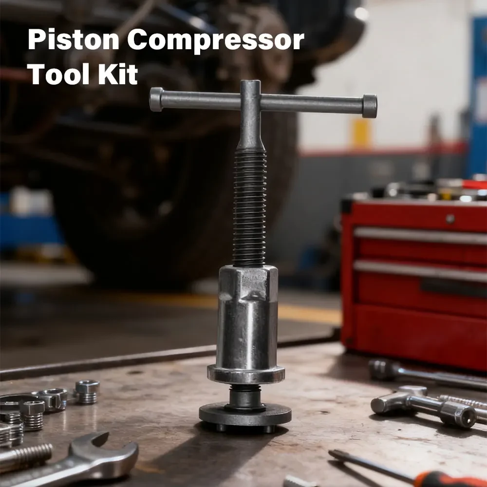 Pro Brake Caliper Rewind Tool 12PCS Set with Magnetic Disc - Complete Piston Compression Kit for Disc Brake Service
