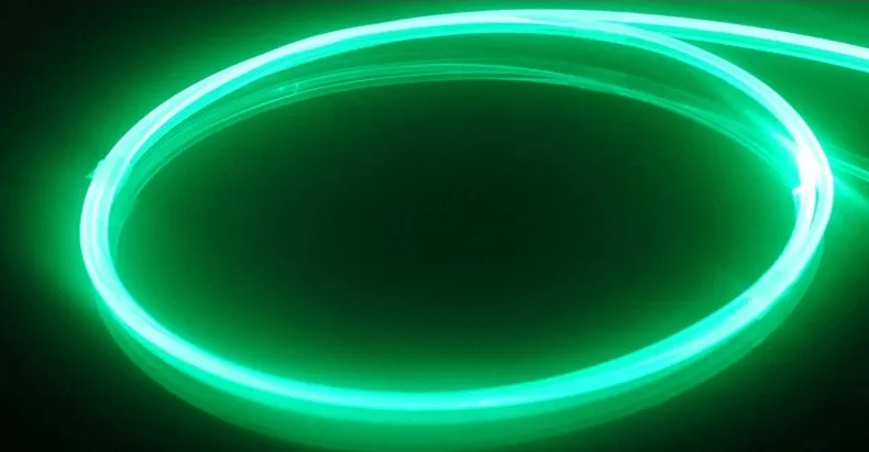 0.25mm PMMA Side Glowing Plastic Optical Fiber Soft Light Guide Strip PTFE Coated End Glow Fiber Optic Wire for DIY Lighting