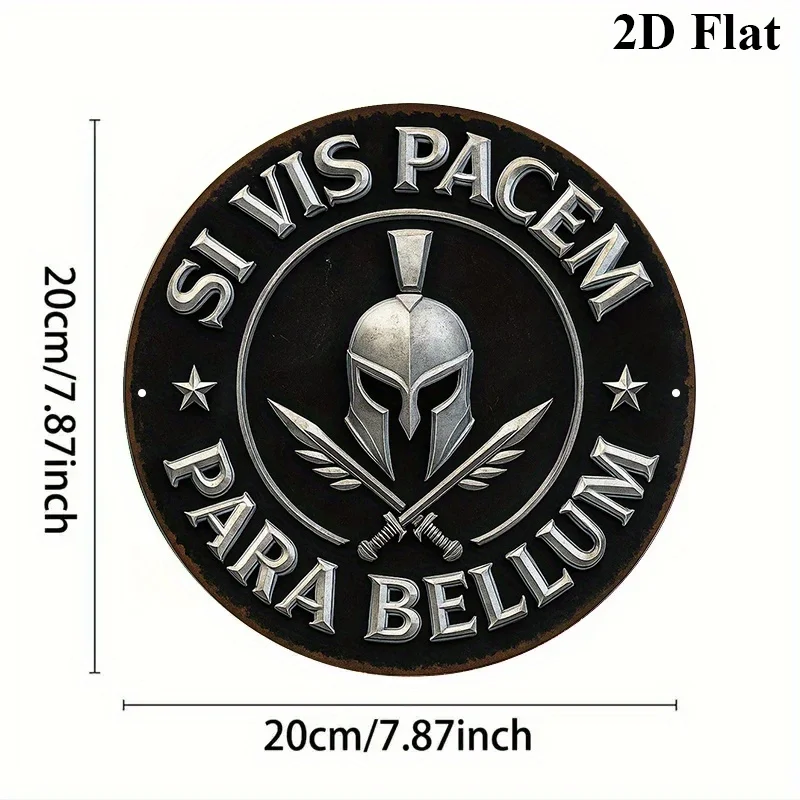 2D Flat, Round Aluminum Sign, 