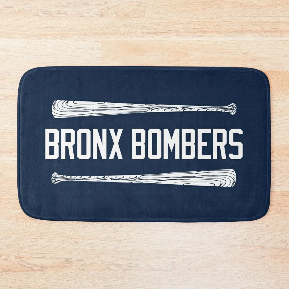 

Bronx Bombers - Navy Bath Mat Accessories Sets For The Bathroom Rug Foot Carpet Anti Slip Anti-Skid Shower Mat