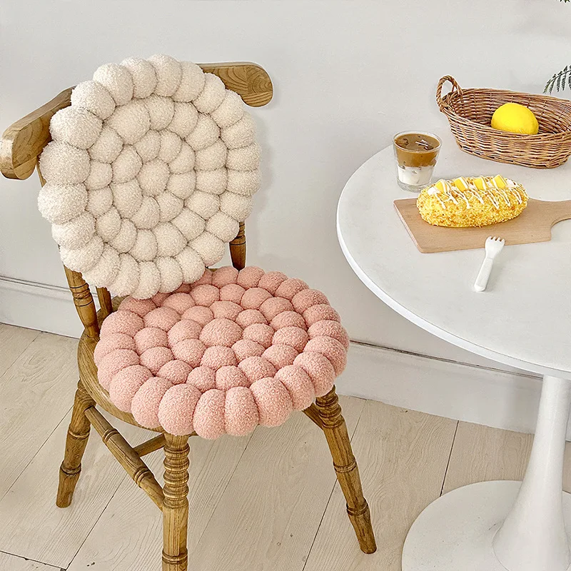 Light Luxury Biscuit Shape Plush Cushion Soft Creative Pillow Chair Seat Pad Decorative Cookie Japanese Tatami Back Cushion