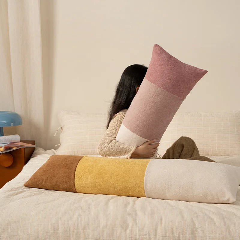 35x90cm / 120cm Dopamine Long Body Pillow case Sleeping Side Sleeper Pillow Coverwith Leg Clamp Removable Cushion Cover Washable