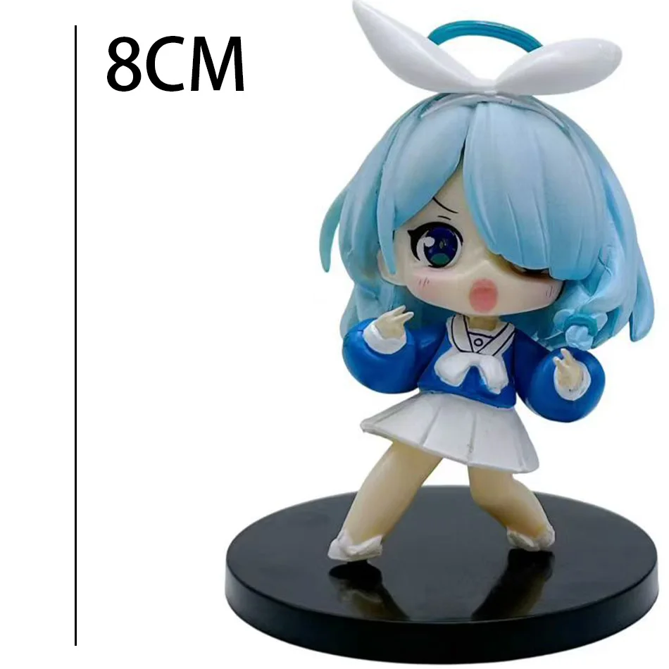Figurine d'archive bleue de 8CM, Anime Prana Arona, Version Q mignonne, série sur pied, modèle d'animation, poupée de Collection, ornements, cadeaux