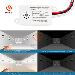 AC85-265V 100W Auto Infrared Sensor Switch PIR Microwave Radar Body Motion Sensor Module 220V 40W Acousto Optic Inductive Switch