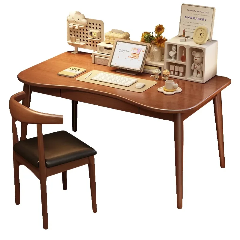 

Solid wood desk, study table, computer, desktop, office, home, bedroom small apartment