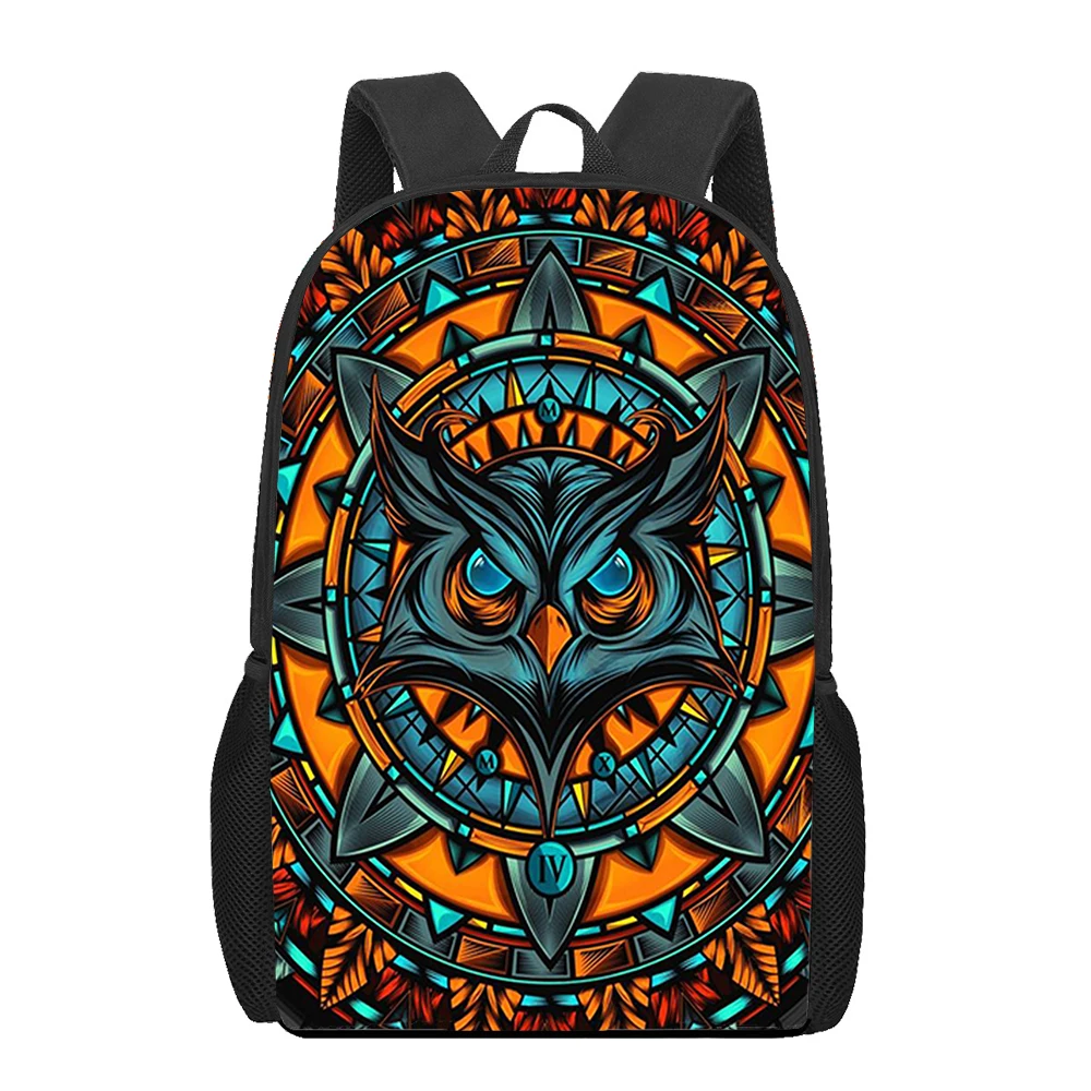 Animal corujas sacos de escola para meninos meninas impressão 3d mochila escolar crianças saco do jardim de infância mochila dos homens criança grande capacidade mochila