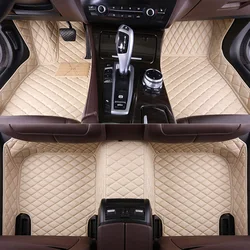 BHUAN Custom Leather Car Mat For Ssangyong All Models Rodius Kyron ActYon Rexton Korando Auto Accessories Car-Styling Car Carpet