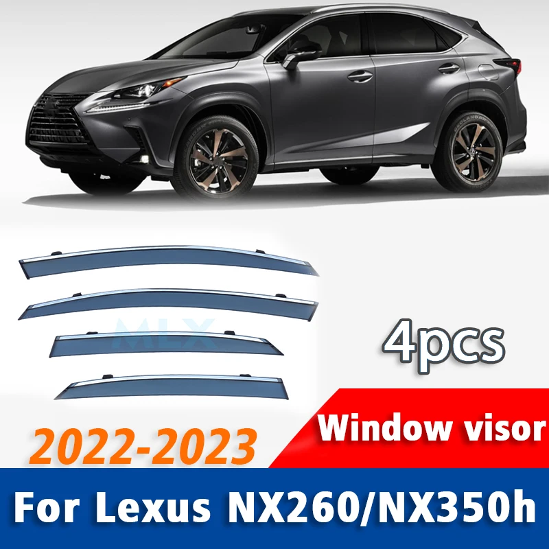 

Window Visor Guard for Lexus NX AZ10 2022-2023 Vent Cover Trim Awnings Shelters Protection Sun Rain Deflector Auto Accessories