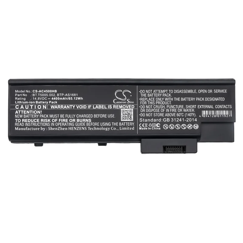 Cameron sino Notebook, Laptop 4400mAh battery 10268468, 11649277, 3UR18650Y-2-QC236 for Aspire 1410, Aspire 1411, Aspire1411WLMi