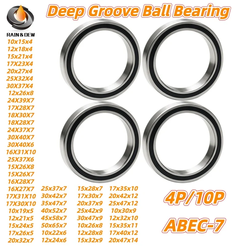4P/10PCS 6706RS Ball Bearings 30X37X4 mm ABEC-7 Slim Thin Section 6700RS 6701RS 6702RS 6703RS 6704RS 6705RS 6706RS