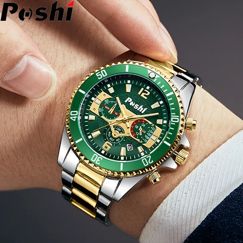 

Модные мужские часы, роскошные мужские кварцевые наручные часы, часы с календарем, деловые повседневные стальные часы для мужчин, Reloj Hombre