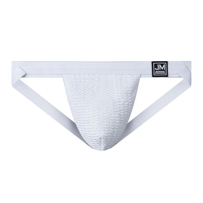 JOCKMAIL Fashion Sports Men Underwear Sexy Solid Color Gay Low Waist Jockstraps Sissy Boy Thong Tanga Bikini Party Wear Briefs