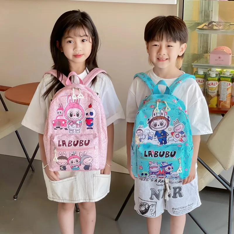 Kawaii Rugzak De Monsters Labubu Bagpack Dubbele Schoudertas Student Schooltas Reistassen Kid Girl Schooltas Anime Speelgoed