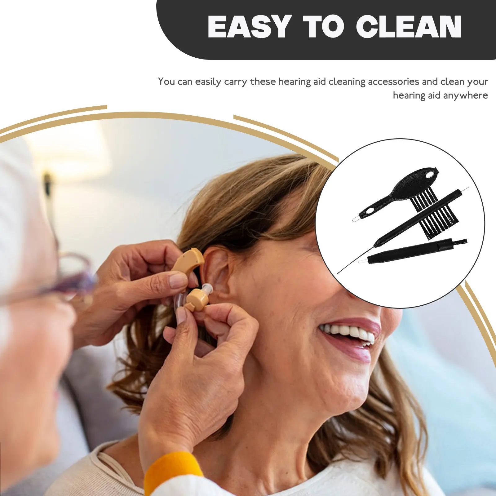 3Pcs Hearing Aid Cleaning Kit Small Tube Brush for Cerumen Removal Safe Gentle Cleaning Tool for Hearing Aid Vent Tube view 6