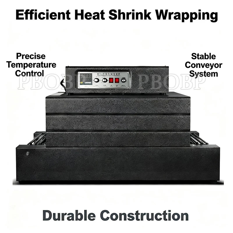 Far Infrared Heat Shrink Wrapping Machine, Automatic Shrinker for Tea Cosmetic Meat Gift Box, Battery Book Album Soap Packaging