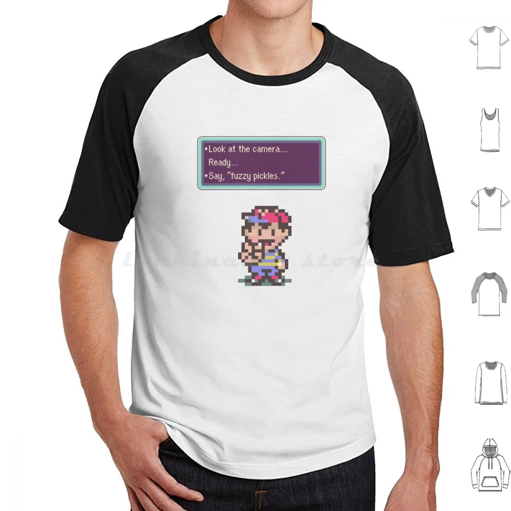 Camiseta Earthbound Fuzzy Pickles para hombres, mujeres y niños, 6xl, con estampado de Fuzzy Pickles, 16 bits, Snes, Super Earthbound, fotógrafo, Ness, Gygas