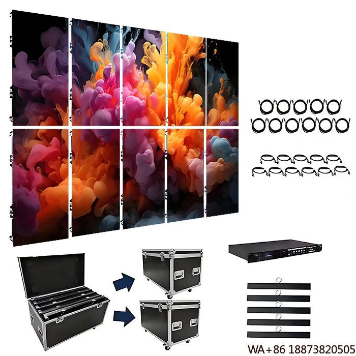Layar LED Indoor Full-Color P1.95 500*500mm Panel Video untuk Panggung Acara dan Dinding Display di Pusat Perbelanjaan