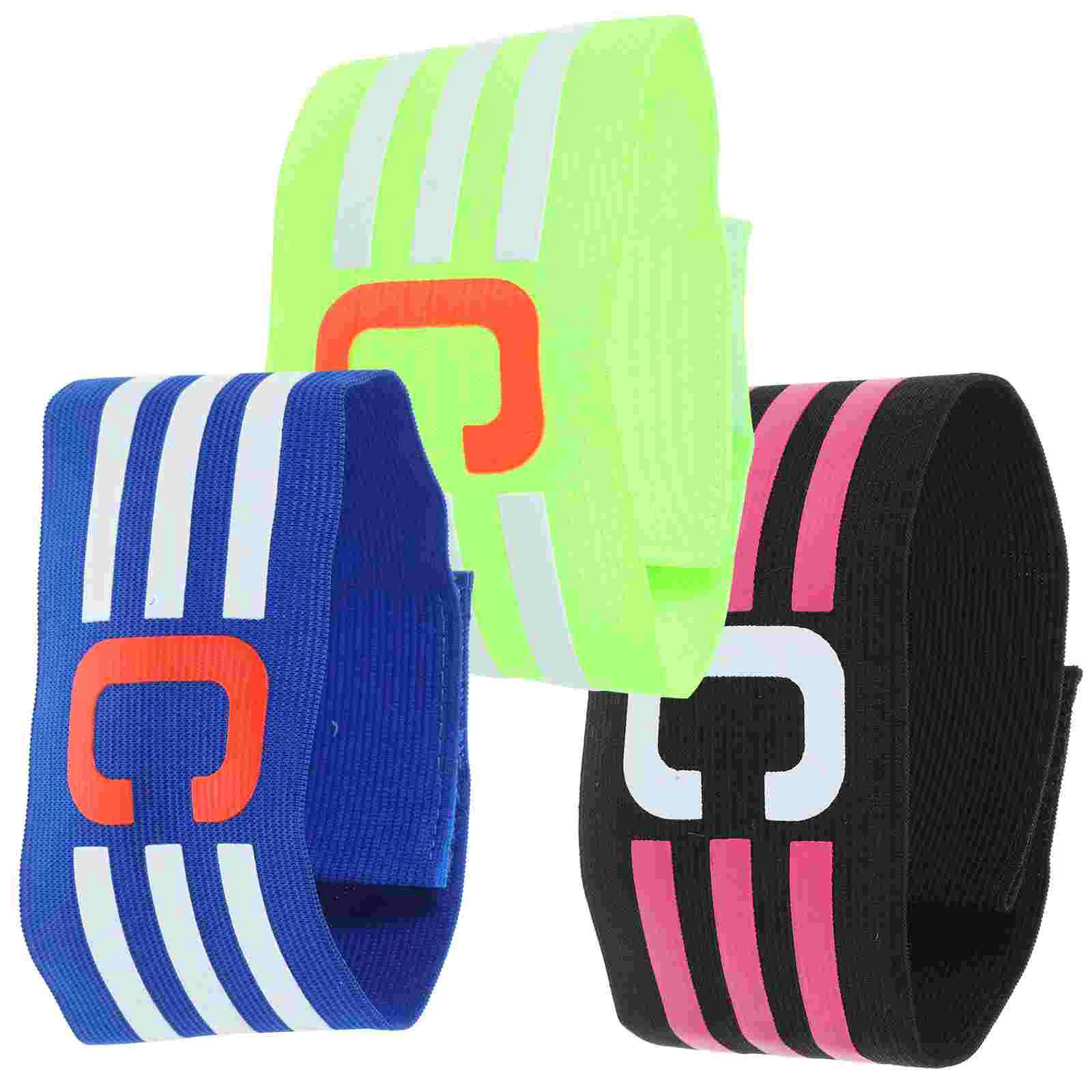 

3 Pcs Football Match Captain Armband Team Bands Armbands For Wristband Soccer Sign Professional Child