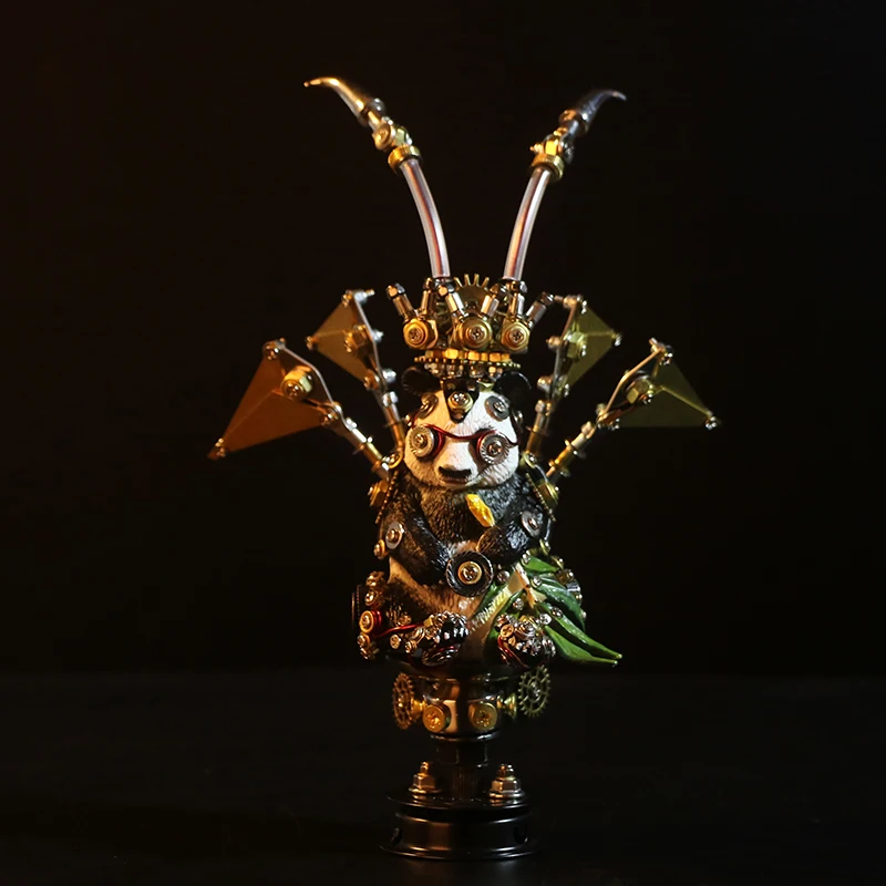 Serie Panda Modello in metallo fai-da-te statuetta da collezione decorazione del desktop regalo di festival artigianale di fascia alta