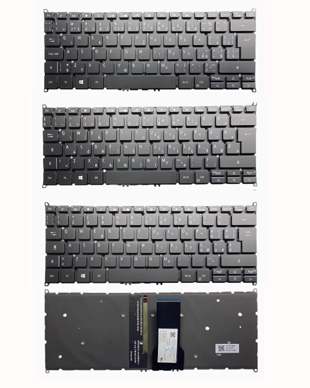 

New Czech Slovak Hungarian Italian Keyboard for Acer Aspire A314-35 A314-22 A314-22G A114-33 A114-21 A111-31 BACKLIT , no Frame