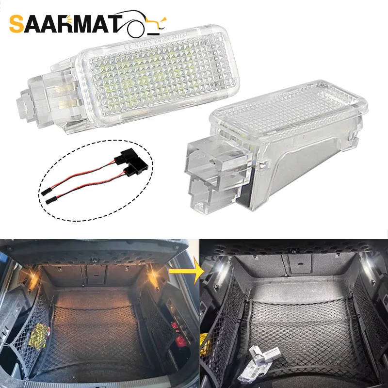 For Audi A3 A6 C6 C7 A4 B5 B6 B7 B8 A5 R8 TT Q5 Q7 Q3 A1 A8 S3 LED Footwell Under Courtesy Lights Luggage Trunk Glove Box Lamps