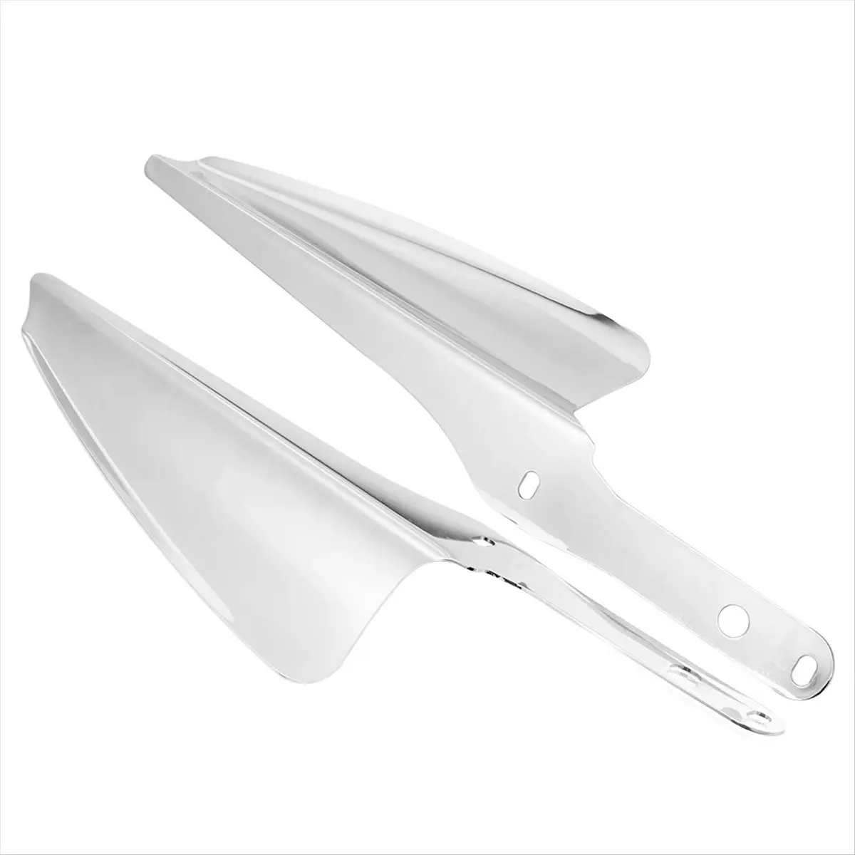Compatible Motorcycle Front Fork Mount Wind Deflectors Windscreen Fairing for Harley Touring Road King 1995-2021(Silver)