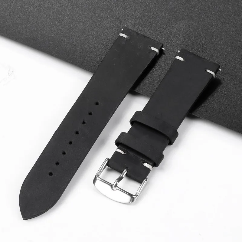 18mm 20mm 21mm 22mm 24mm Retro skórzany pasek do zegarka ze skóry bydlęcej z woskiem olejowym do uniwersalnej wodoodpornej bransoletki do zegarka Akcesoria z narzędziem