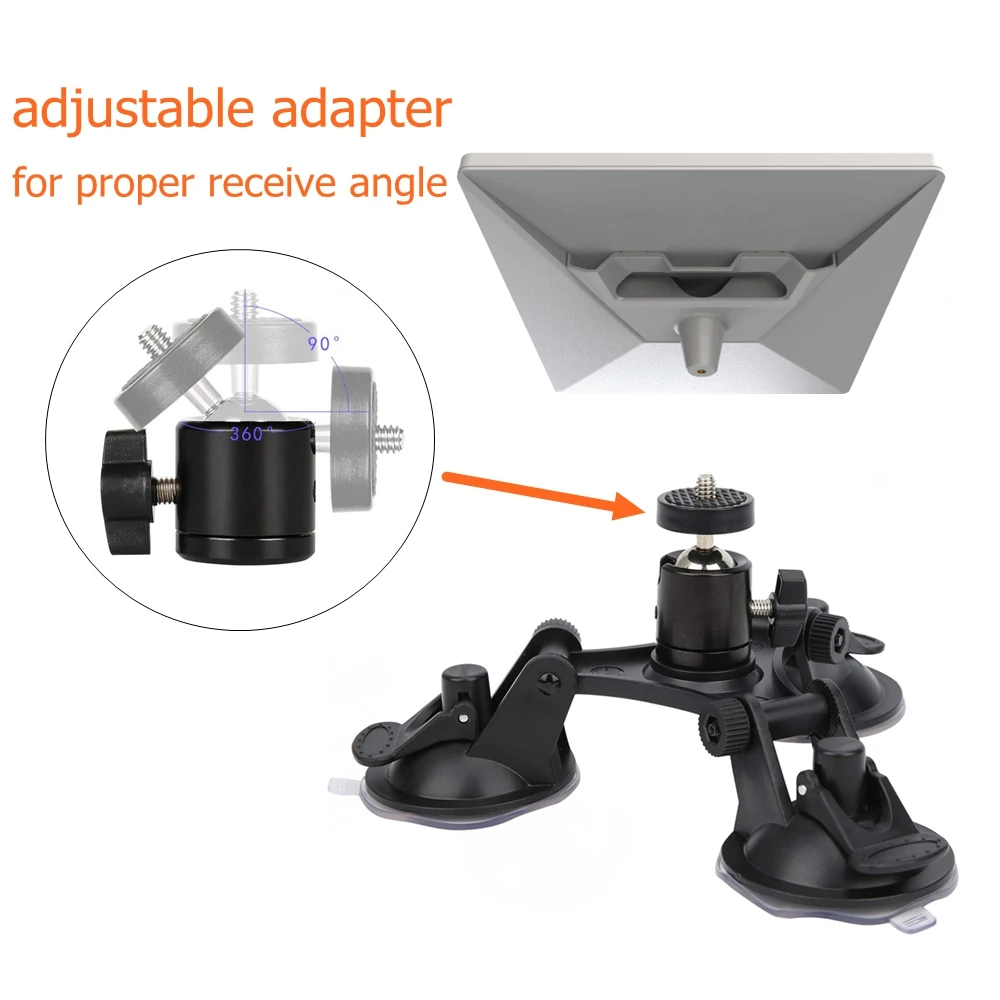 for Starlink Mini Suction Cup Mount Holder with Adjustable Angle Head Adapter Bracket Set for StarLink Mini RVs Cars Yach Roof