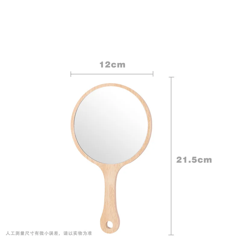 Beauty Salon Mirror Makeup Mirror Ladies Holding Mirror Embroidered Special Small Hand Wooden Makeup Mirrors Handle