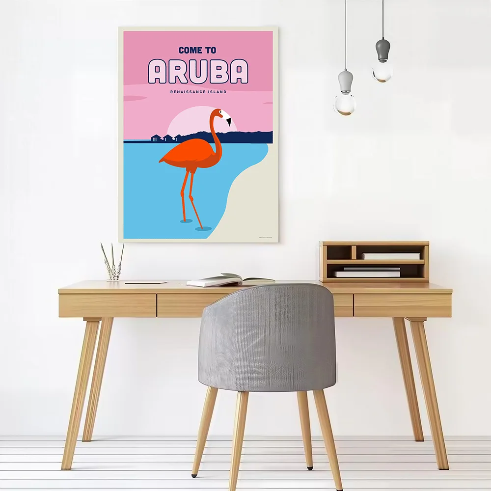 Visit Aruba Canvas Wall Art Poster Personalized Photo Printing Perfect Gift for Modern Home Decoration Ornaments Vintage Decor