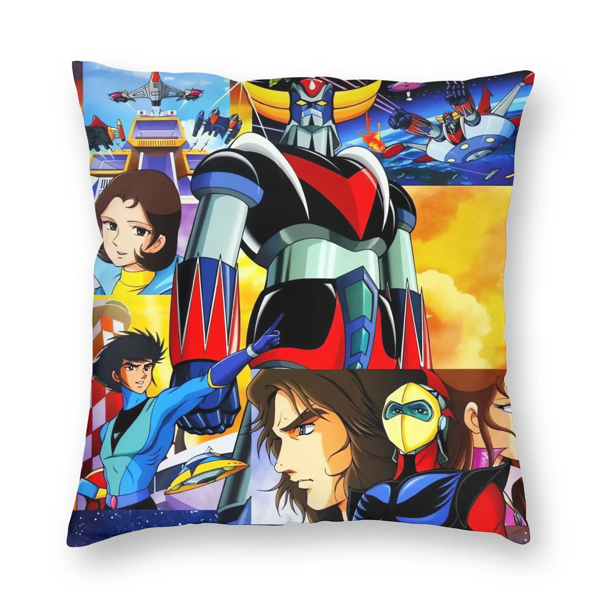 Ufo Robo Grendizer Goldorak Pillowcases  Fashion Pillow Case For Sofa Bedroom Home Decor Graphic Pillow Cover