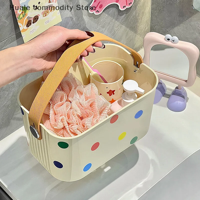 Cosmetische organisator Cosmetische vitrine Cosmetische displayplank Draagbare doucheemmermand met handvat Plastic opbergmand