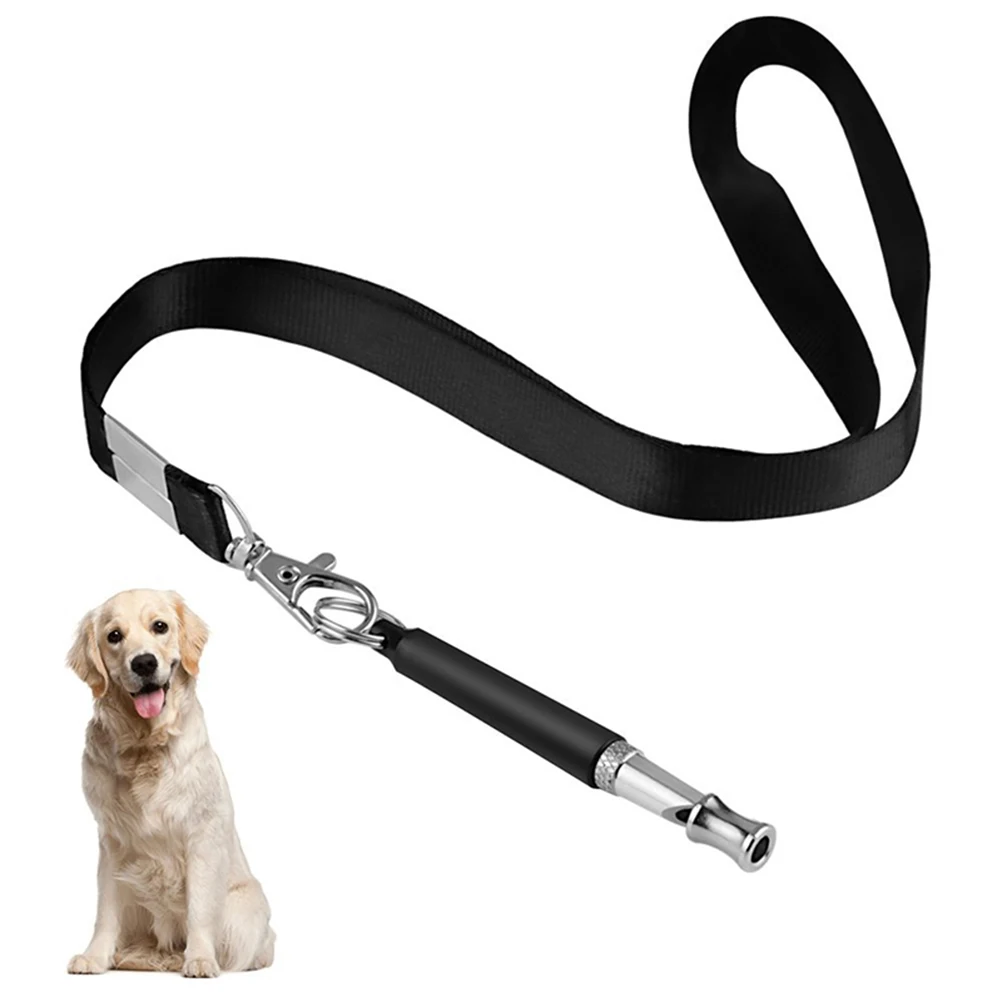 

3Pcs Dog Whistle Sound Training Tool Dog Bark Control Pet Dog Training Supplies With Hanging Rope(Black+White+Red)