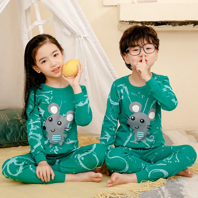 

Children's Underwear Suit Autumn/Winter Baby Long Johns Top & Bottom Set Boys and Girls Pajamas Underwear Boys and Girls 7-12y