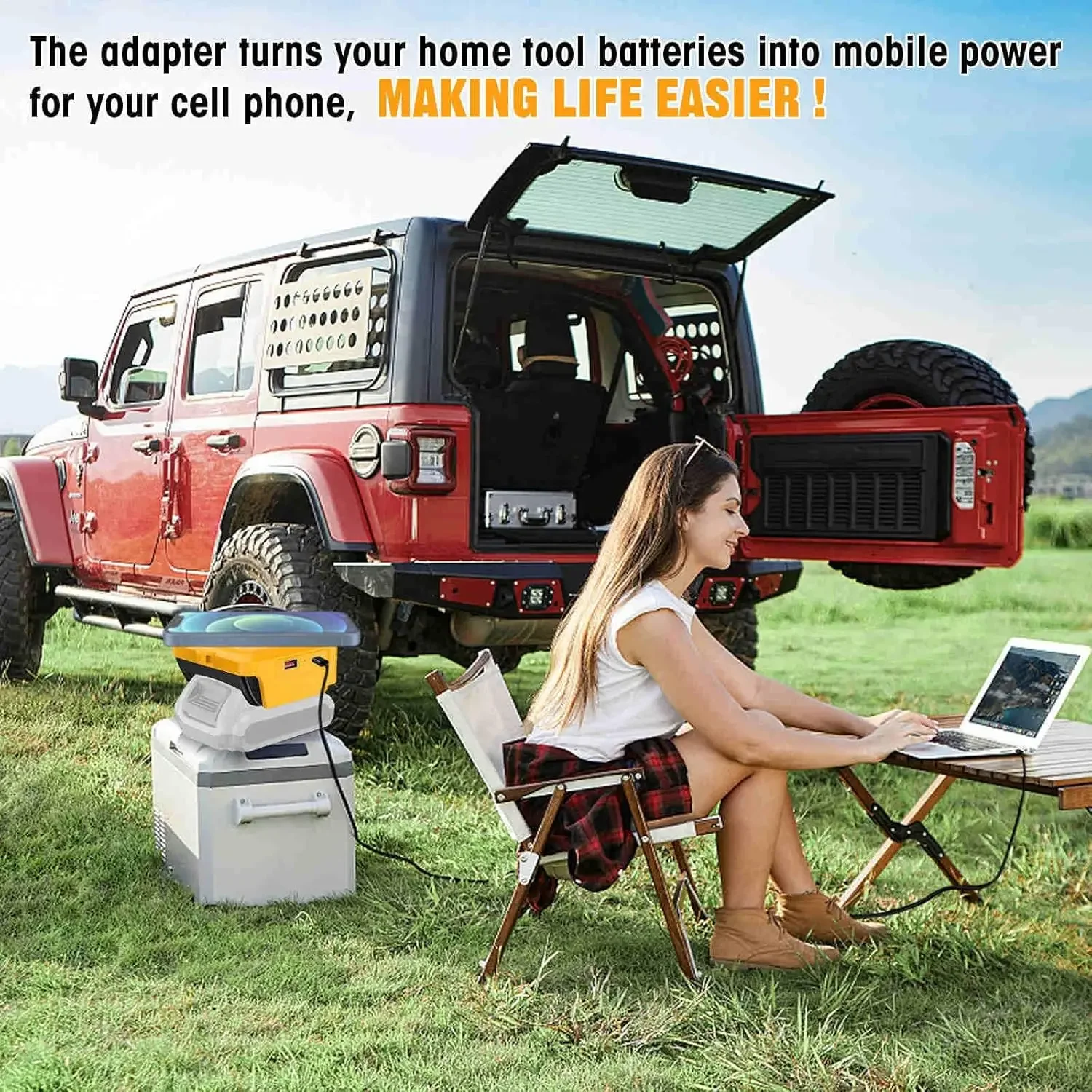 شاحن هاتف لاسلكي لماكيتا 18 فولت شاحن هاتف بطارية ليثيوم أيون مع منفذ USB ومنفذ USB بنك طاقة خارجي محمول #6