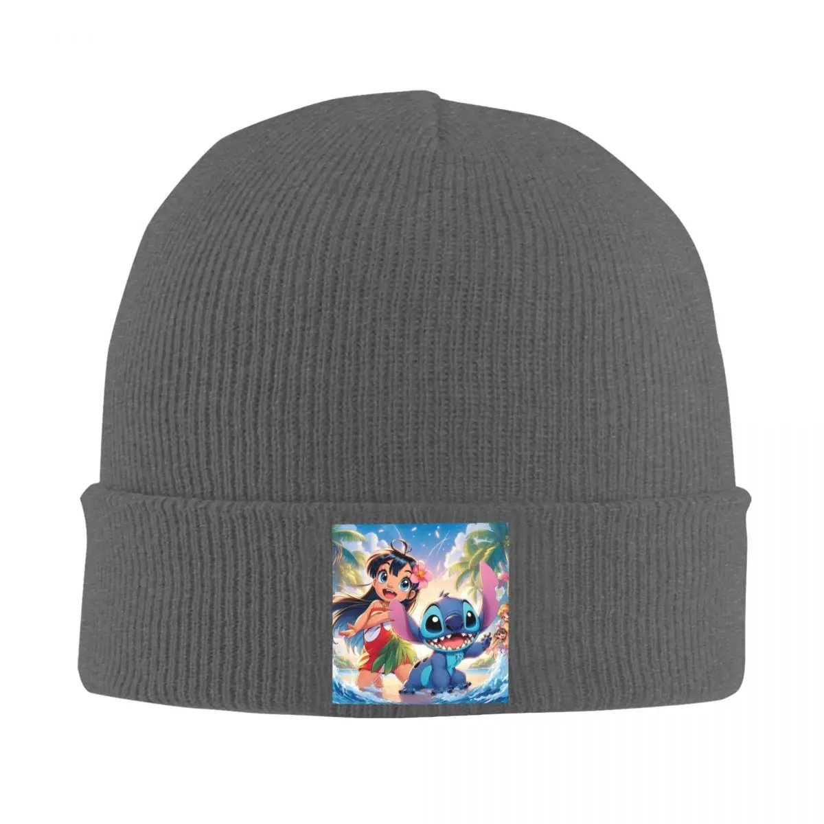 Lilo & Stitch Warm Knitted Cap Hip Hop Bonnet Hat Autumn Winter Outdoor Beanies Hats for Unisex Adult