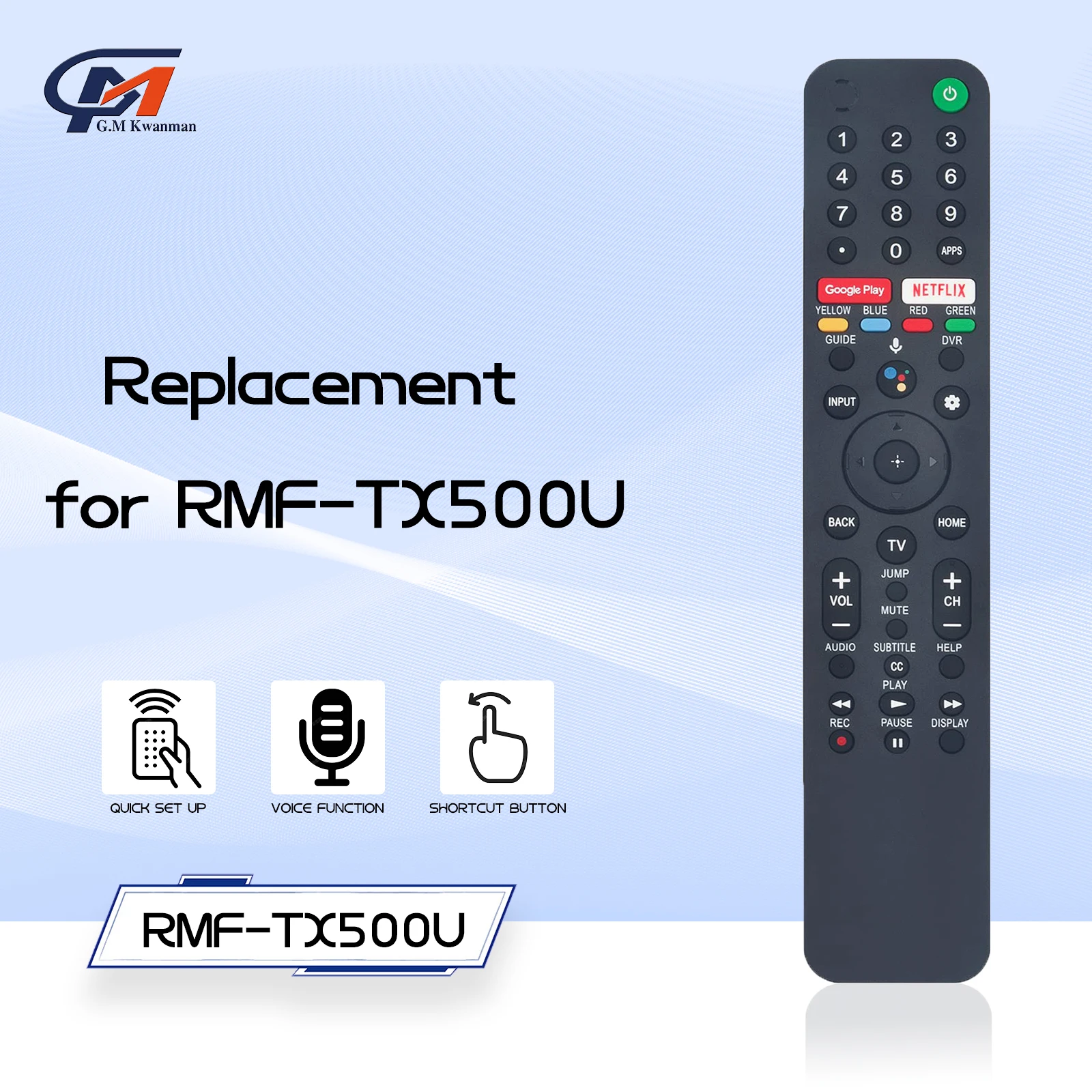 RMF-TX500U Bluetooth-Compatible Infrared Voice Remote Control  for Sony Smart LED TV Fit for XBR KD Series XBR-75X900H