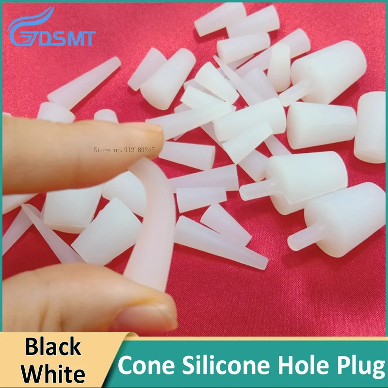 Black/White Cone Silicone Hole Plug conical rubber sealing Bottle stopper workpiece shielding plugs