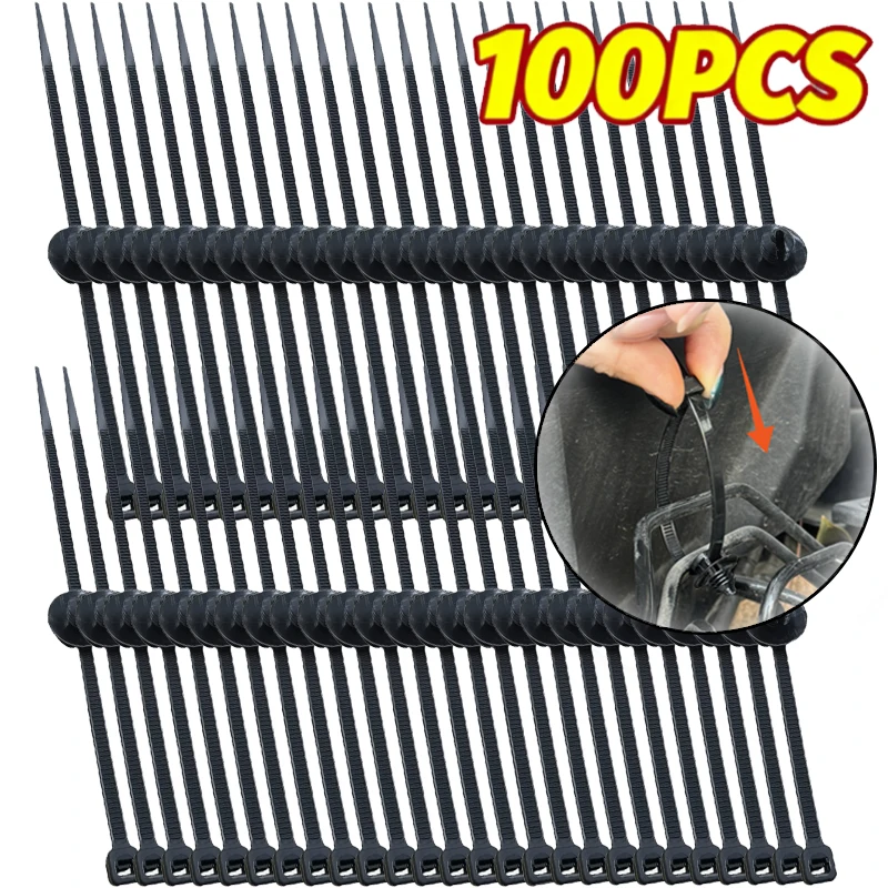Car Pipe Cable Fastener Bundle Fixed Binding Self-Locked Nylon Cable Tie Push Clips Wire Tie Released Zip Straps 15/20cm