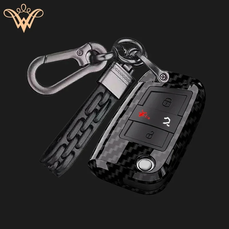 

4 Buttons New ABS Car Key Case Cover Fob For Volkswagen VW Golf 7 ALLTRACK MK7 Tiguan SEAT Ateca Leon FR 2 Ibiza Skoda Octavia